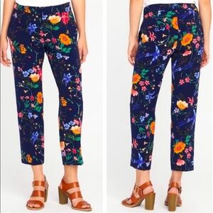 Old Navy Mid-Rise Harper Pants (Navy Floral)